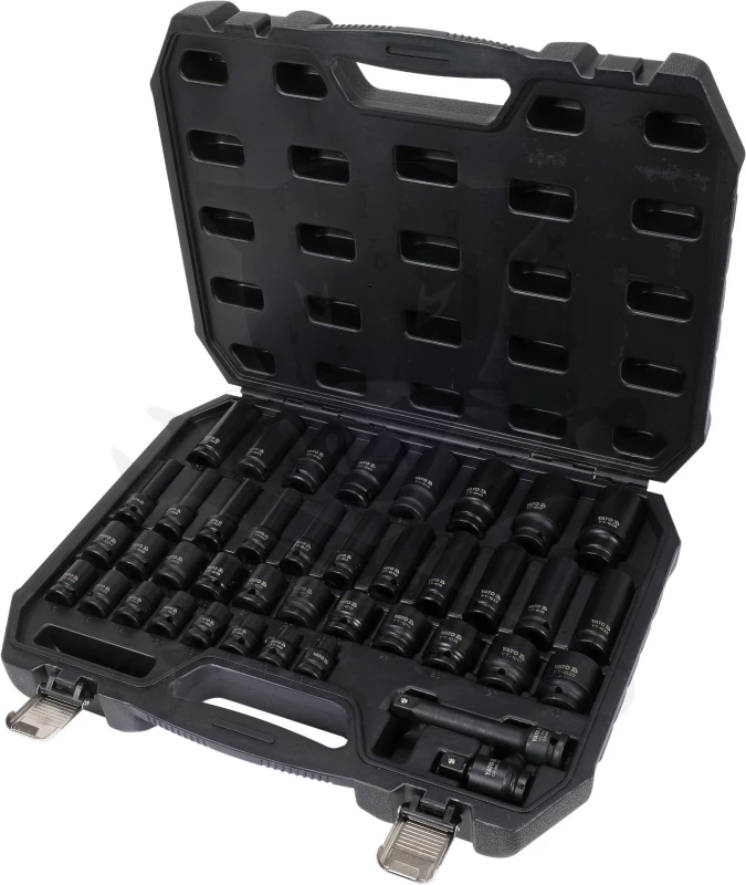 Légkulcsfej készlet 1/2" 40 db 9-30 mm rövid-hosszú