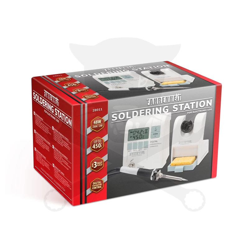 Forrasztópáka állomás 48 W 230 V-os 150-450 °C LCD kijelző - Fahrenheit