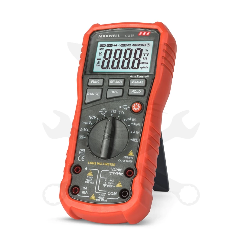 Multiméter, digitális DC 1000V / AC 750V NCV - USB - Maxwell