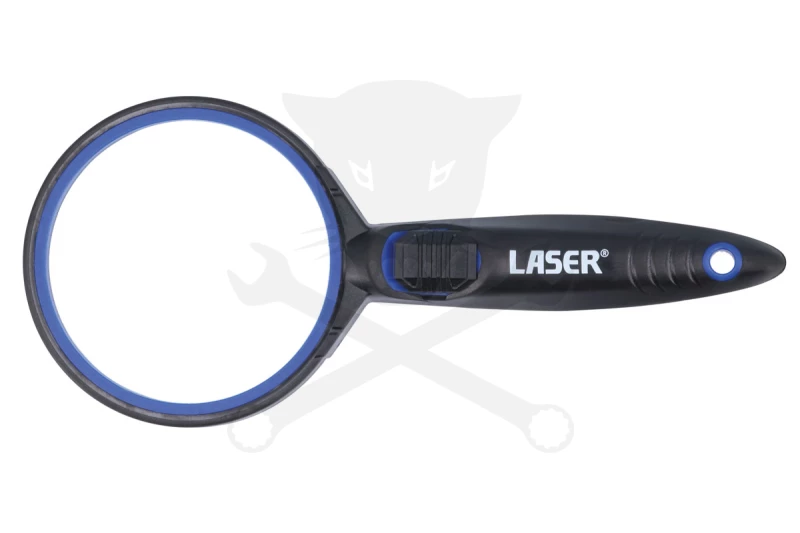 Nagyító 3x - LED világítással D73 mm - 195 mm 3xLR44 elem - Laser
