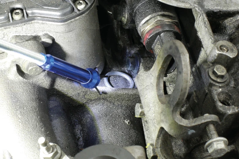 Mágneses felszedő flexibilis, 4 karmos - LED lámpával, 610 mm - Laser