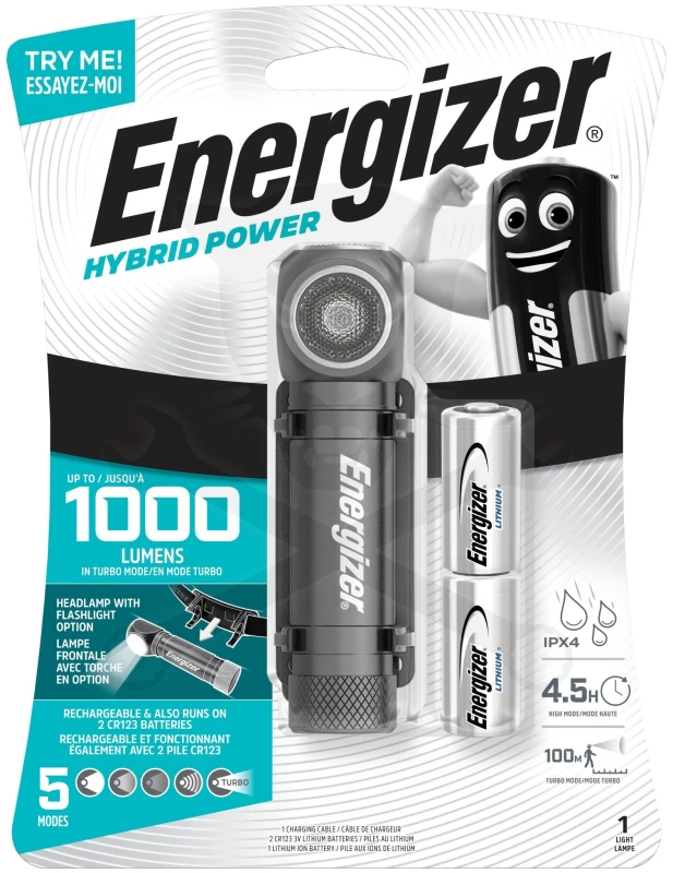 Szerelőlámpa - Fejlámpa LED 1000 lumen Hybrid - Energizer