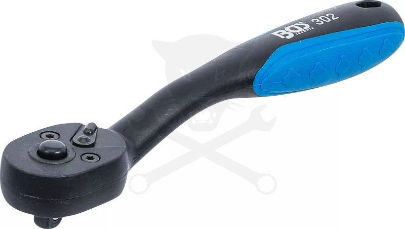 Crowa racsnis kulcs 1/4" 72 fogú, irányváltós, műanyag bevonattal - BGS