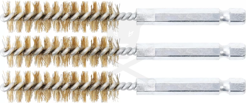 Motor-hengerfej furat tisztító kefe 1/4" - 13 mm 3db/cs - BGS