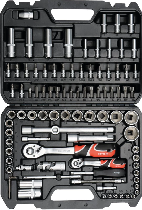 Dugókulcs készlet 1/4" - 1/2" 6 lap 4-32 mm 94 db-os YATO