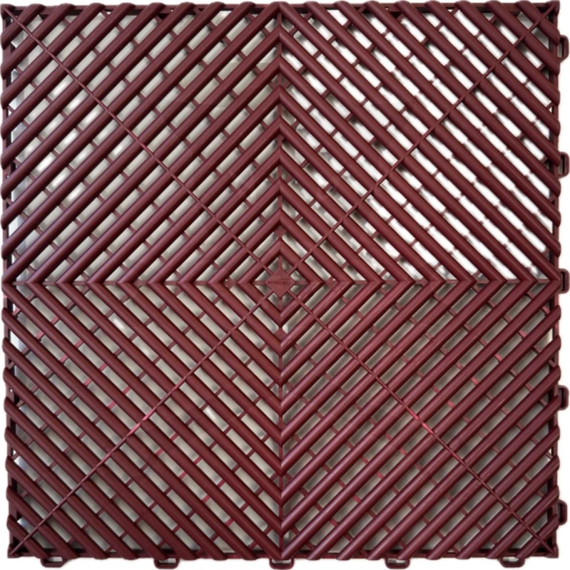 Műhelypadló - SwissDeck RibDeck Classic 33,3 x 33,3 cm - Wine Red