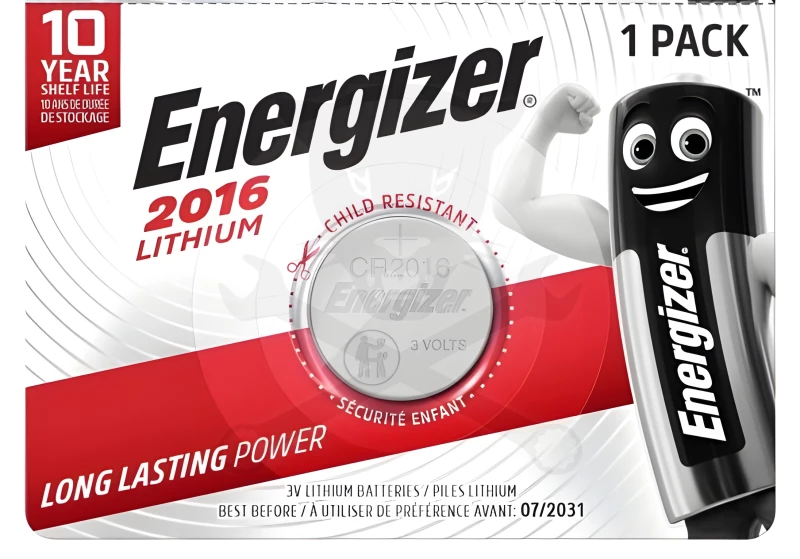 Elem 3V - CR2016 gombelem - Li Energizer Kartella