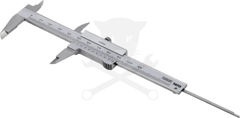 Tolómérő 100 mm - 0,05 mm - mélységmérővel - Yato
