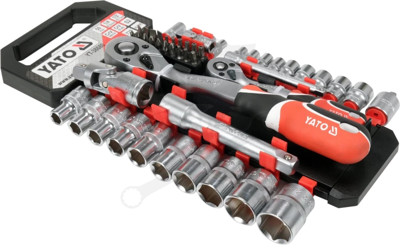 Dugókulcs készlet 1/4" - 1/2" 4-24 mm 51 db-os 6 lapú YATO