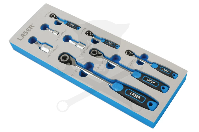Crowa racsnis kulcs 1/4"-3/8"-1/2" Laser