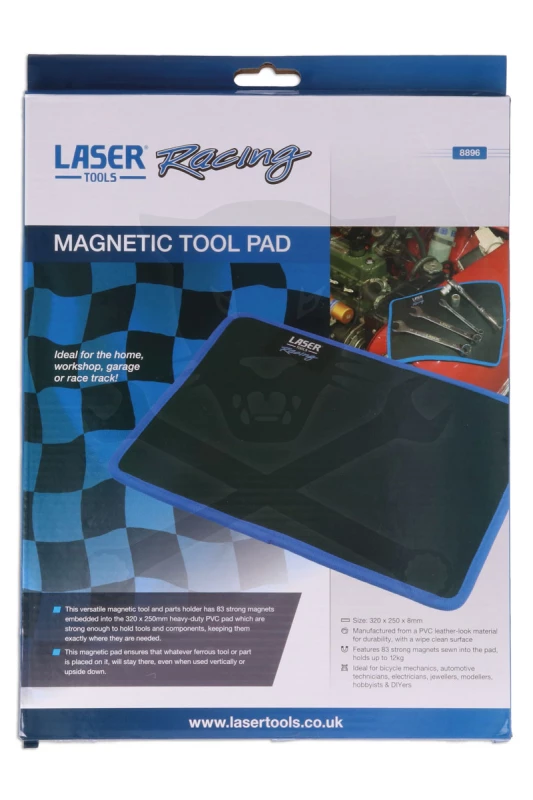 Mágneses szerszámtartó lap 310x250x8 mm 12 kg-os - Laser Tools Racing
