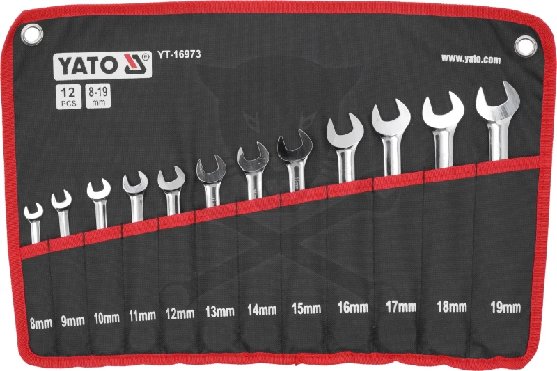 Csillag-villás racsnis-csuklós készlet 8-19 mm 12 részes 72 fogas - Yato