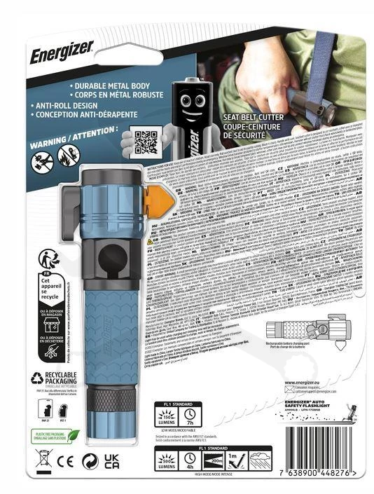 Elemlámpa LED 1 CREE Autós Biztonsági Újratölthető Energizer