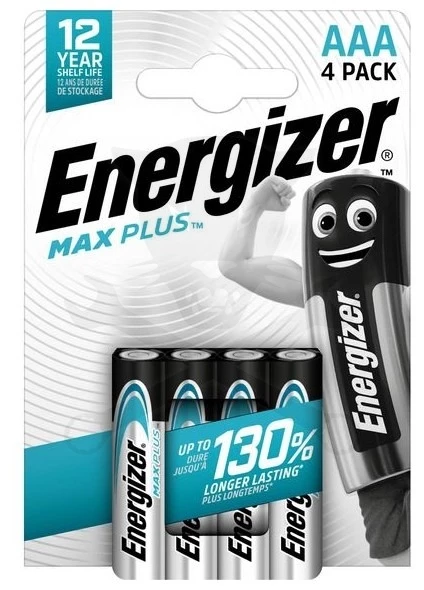 Elem 1.5V - AAA Energizer Max Plus B4 LR03, MN2400, K3A, AM4