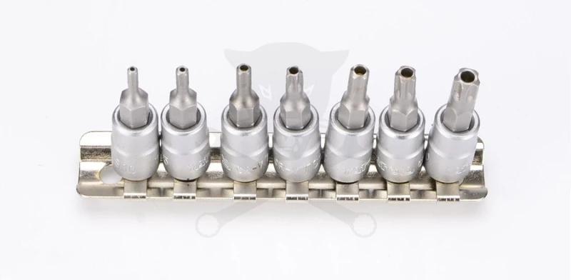 Bit készlet 5 ágú, lyukas-torx TS bit készlet 7 db-os 1/4" - Yato