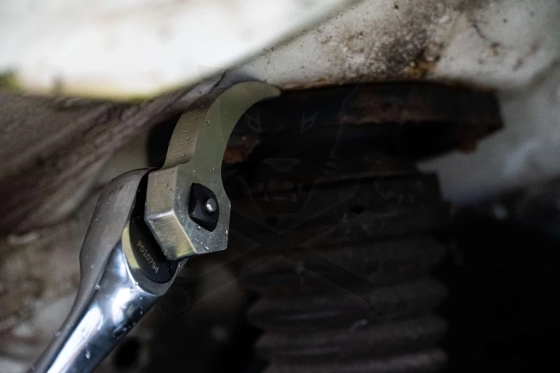 Feszítő szerszám 70 mm hosszú pajszer 1/2" adapter, kerek ívelt vég