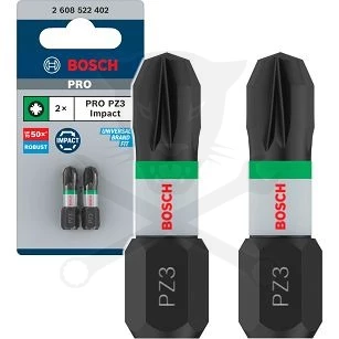 Csavarhúzó bit Impact Control - PZ3 x 25 mm x 2db - Bosch (2.608.522.402)