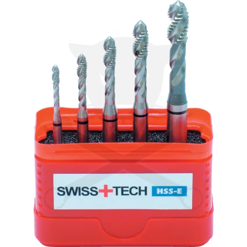 Menetfúró készlet gépi M3 - M8 HSS-Co - 5 db-os - Swiss+Tech
