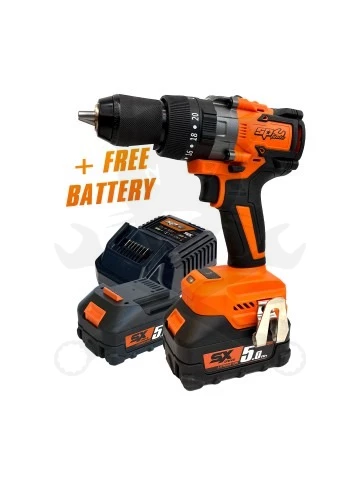 Ütvefúró-csavarbehajtó, akkus 18V 65 Nm 2x5.0Ah - SP Tools