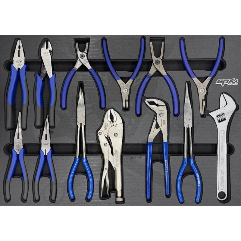 Szerszámos kocsi gyári-felszerelt 388 db-os 13 fiók TECH S. PIROS -