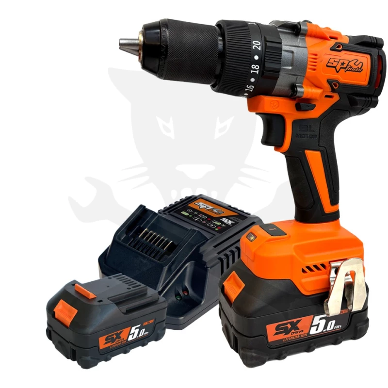 Ütvefúró-csavarbehajtó, akkus 18V 65 Nm 2db 5.0Ah 13 mm - SP Tools