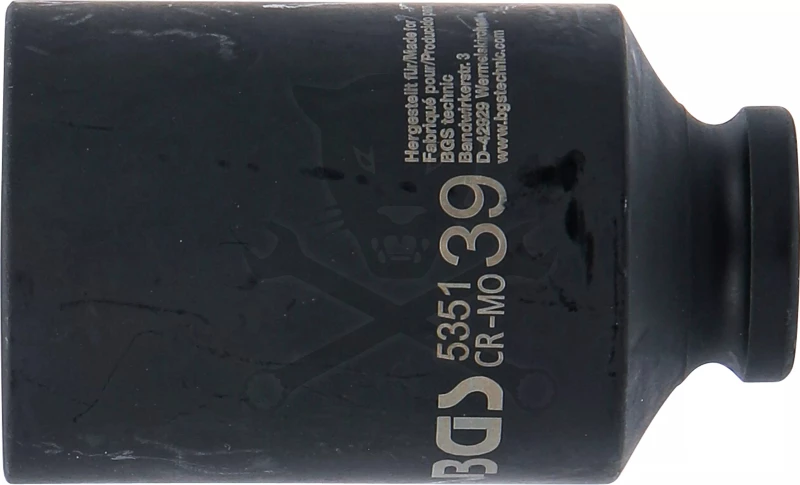 Légkulcsfej 1/2" 12 l.h. 39-es BGS