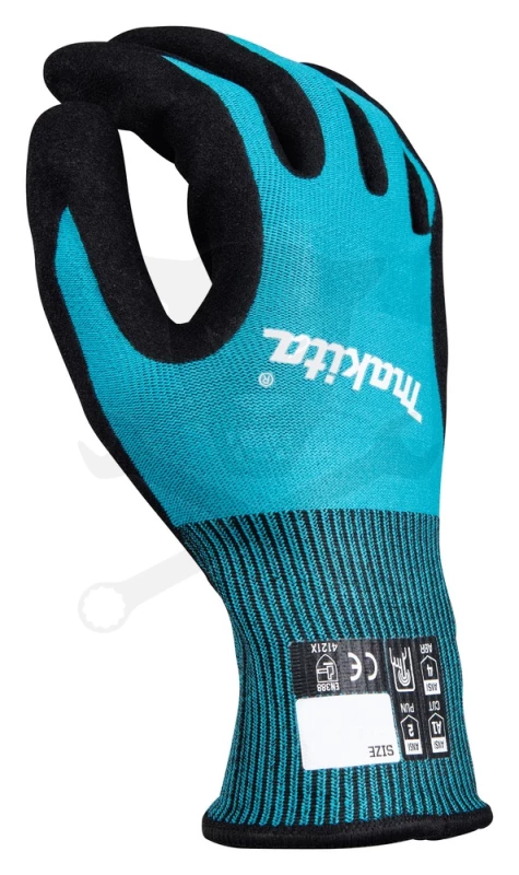 Kesztyű - szerelőkesztyű - Kék Nitril mártott - Makita 9/L