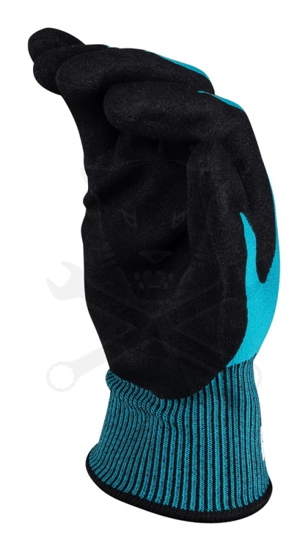 Kesztyű - szerelőkesztyű - Kék Nitril mártott - Makita 9/L