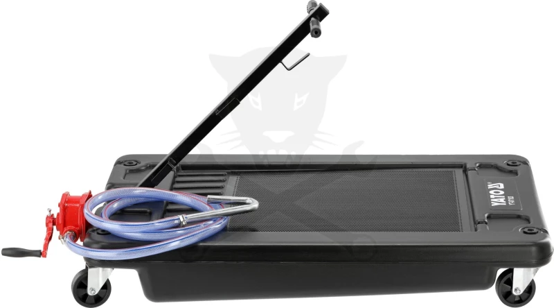 Olajleeresztő 65 literes műanyag, gurulós, tekerős olajpumpával -Yato