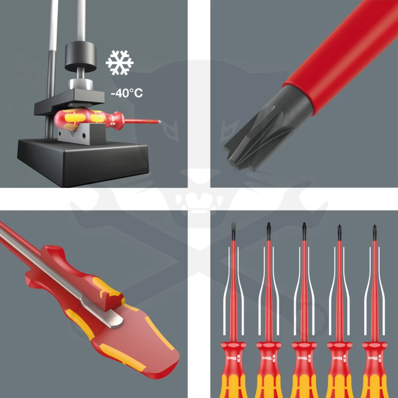 Csavarhúzó készlet szigetelt VDE 1000V 7 db-os készlet PH + SL + PM -
