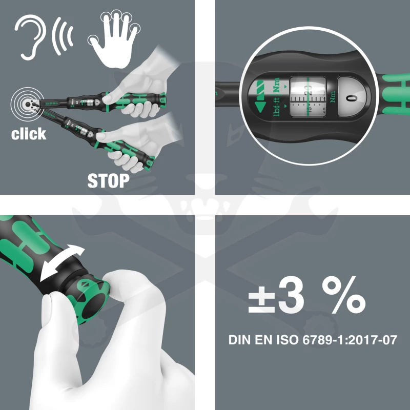 Nyomatékkulcs 20-100 Nm 1/2" - jobbos - Wera