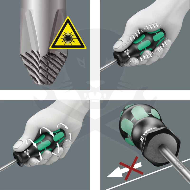 Csavarhúzó készlet 6 részes PH + SL 334/6 - falitartóval - Wera