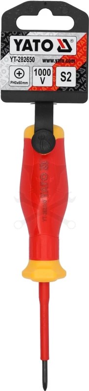 Csavarhúzó szigetelt PH0x 60 VDE 1000V - Slim - Yato
