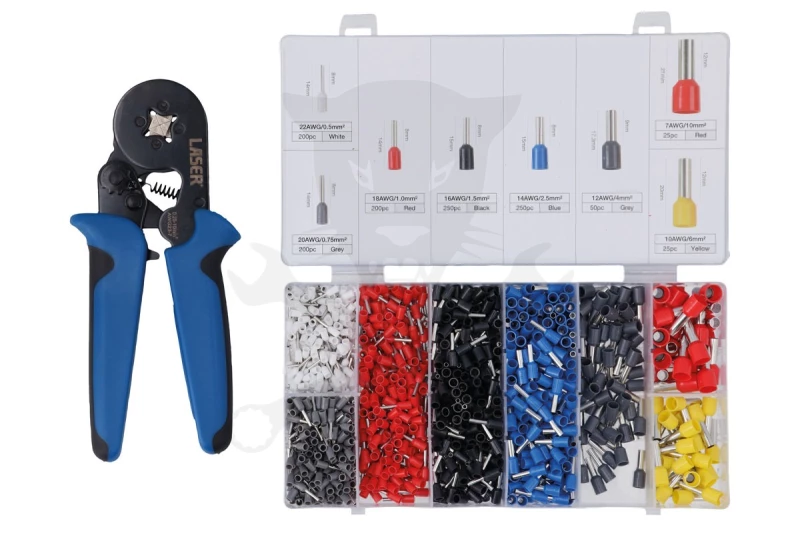 Fogó, krimpelő készlet 4 pofás - Laser