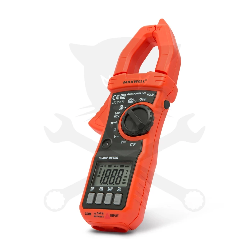 Multimeter, lakatfogós AC/DC 600V / 600A - Maxwell