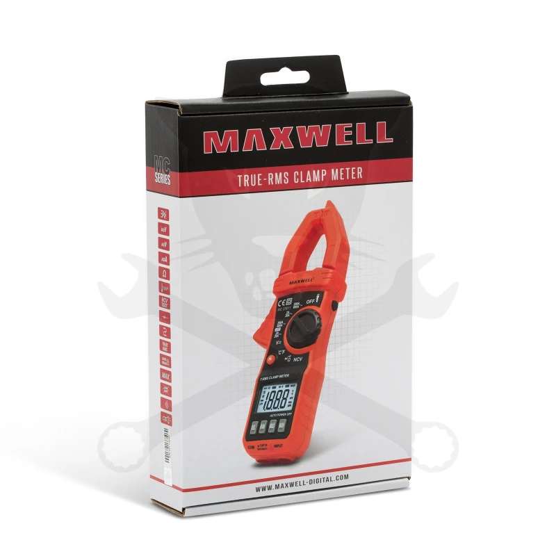 Multimeter, lakatfogós AC/DC 600V / 600A True RMS - Maxwell