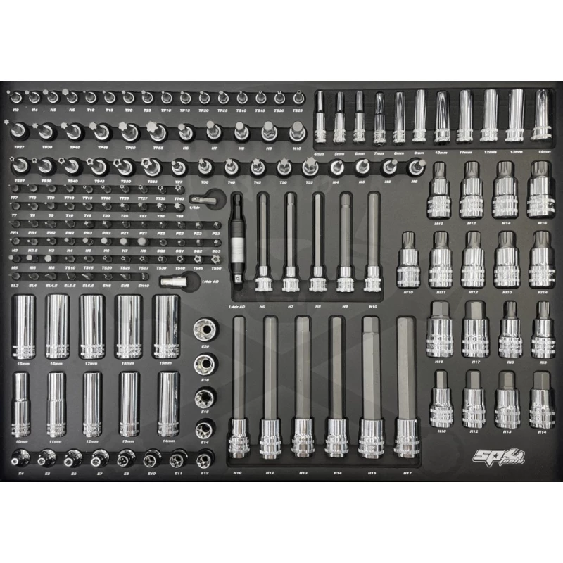 Szerszámos kocsi gyári-felszerelt 387 db-os 9 fiók TECH Ser. - FEKETE