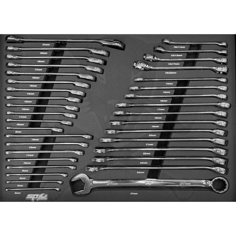 Szerszámos kocsi gyári-felszerelt 387 db-os 9 fiók TECH Ser. - FEKETE