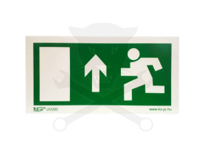 Tábla utánvilágítós öntapadós menekülési irány Fel 200x100 UV200