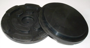 Gumipogácsa csápos emelőhöz 140/120 mm-es lépcsős íves