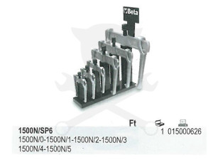Csapágylehúzó készlet 2 körmös, csúszószáras 6 db-os + állvány -Beta (1500N/SP6)