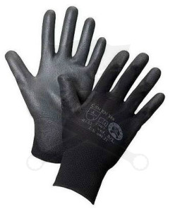 Kesztyű Buck fekete PW poliuretán tenyér 08-as M