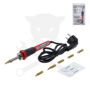 Dekoráló pirogravírozó fára-bőrre 30 W-os 230 V-os 7 db-os szett