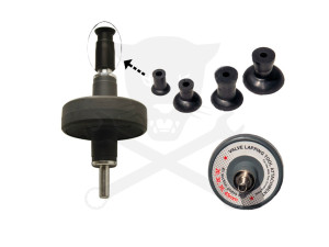 Szelepcsiszoló gépi szerszám adapter + 4 db gumifej 20, 30, 35, 45mm