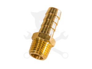 Levegő csatlakozó tömlőcsonk 9,5 mm tömlő - 1/4" külsőmenet kúpos -RÉZ