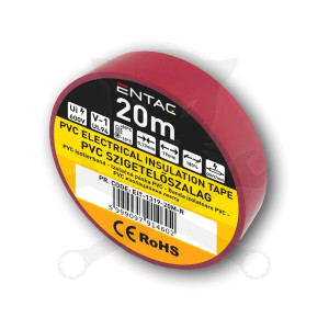 Szigetelőszalag 20m piros 0.13x19 mm - Entac