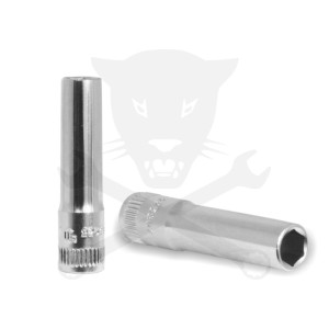 Dugókulcs - crowafej 1/4" 6 lap hosszú 7 mm Genius