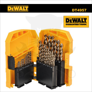 Csigafúró készlet HSS-E Co8 29 db-os 1.0-13.0 mm + előfúrók - DeWalt