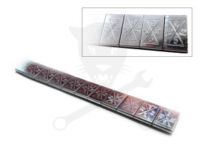 Centírozó súly öntapadós Acél+Zinc bevonat 12x5 g = 60 g - FÉNYES