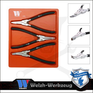 Fogó seeger speciális zárógyűrűkhöz 3 db-os készlet egyenes+30°+90° -Welzh